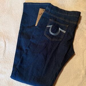 Top Jhon Dark Blue Denim Jeans with Embroidered Pocket Size 13/14 NWT